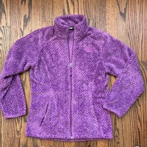 North Face Kids Purple Fleece zip up Jacket
